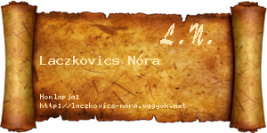 Laczkovics Nóra névjegykártya